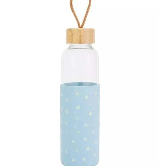 Sky Blue Glass Water Bottle - Picture 2 of 4